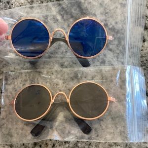 Two pair of mini cat sunglasses